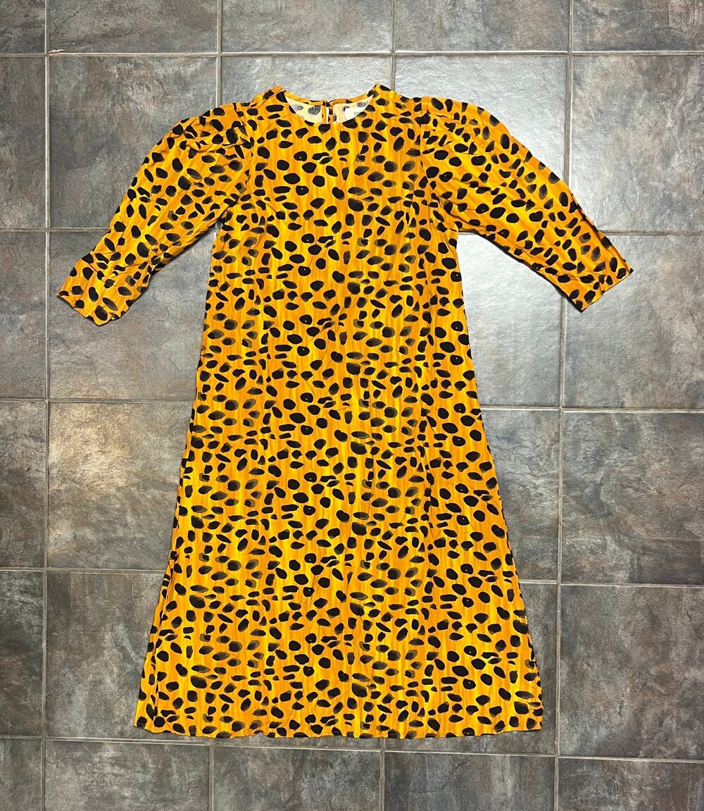 PORRIDGE WOMENS LEOPARD PRINT DRESS SIZE S